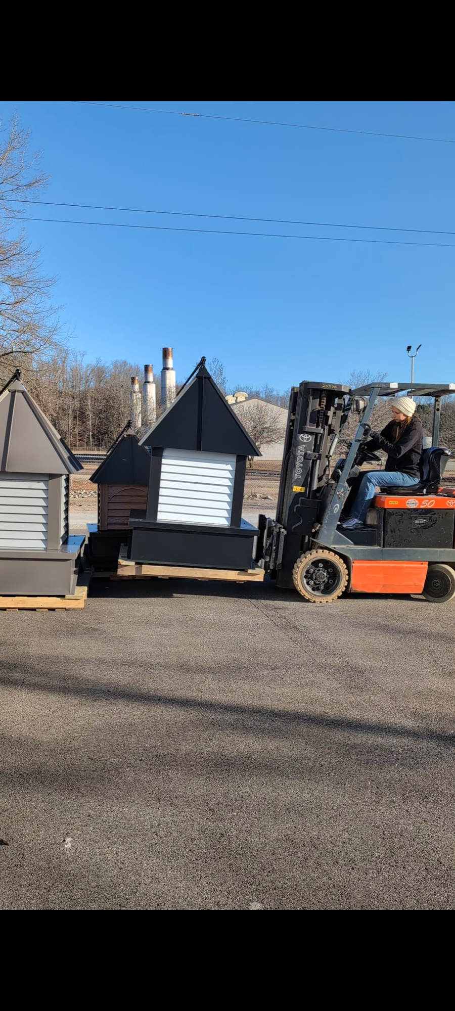 Cupola prepared for shipping