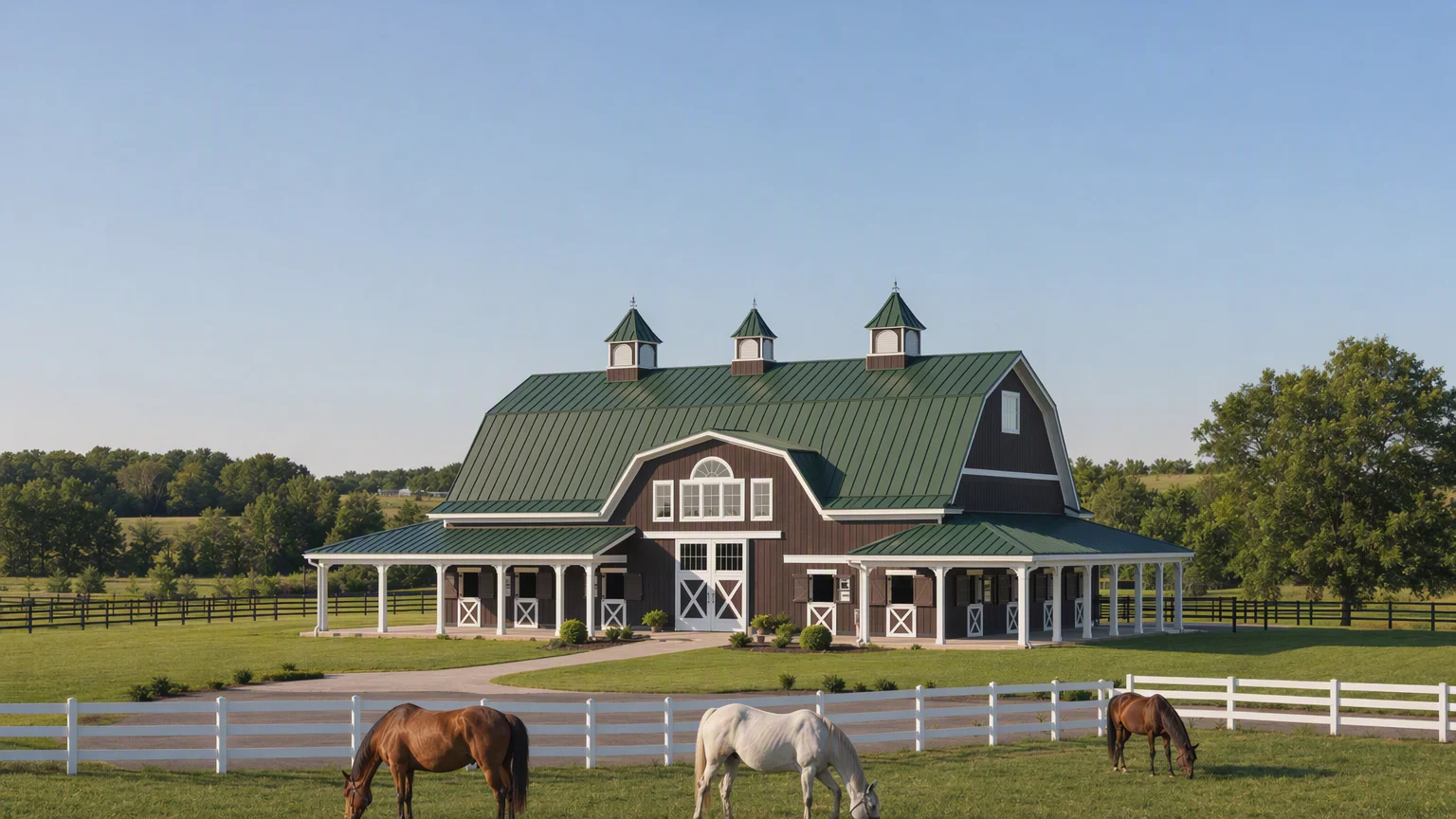 Multiple cupola planning reference for a long pole barn